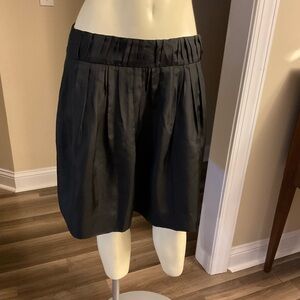 J. Crew Black Satin Skirt